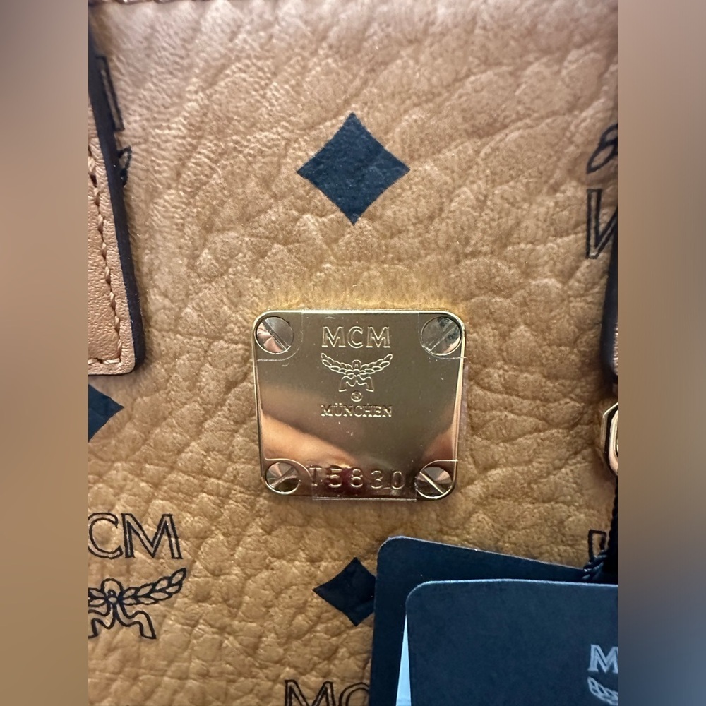 MCM Klassik Visetos XMini Crossbody Bag Cognac NWT - Picture 4 of 15